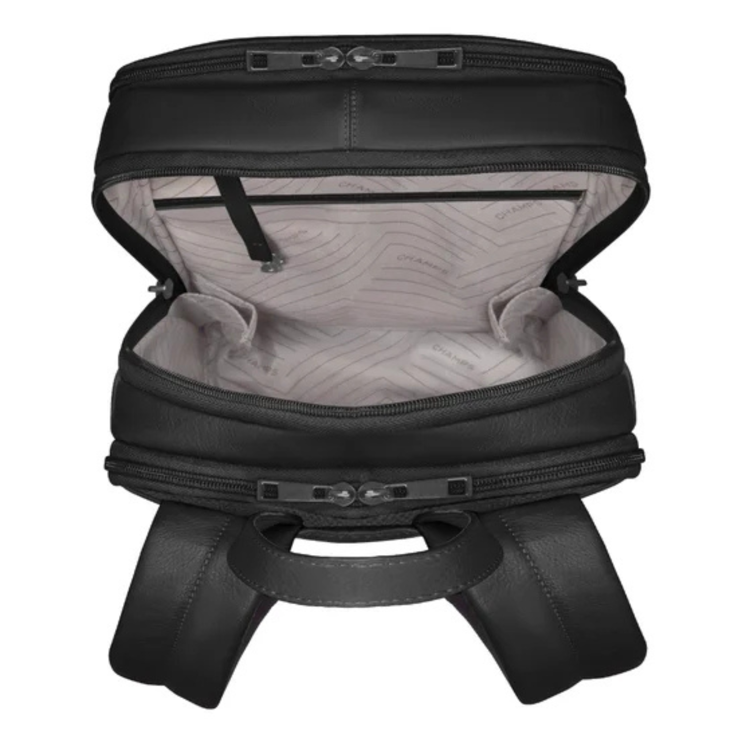 CHAMPS - Sac à Dos en Cuir-Leather-Backpack-Noir-Black-1968302