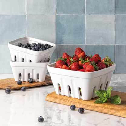 OVER & BACK - Ensemble de 3 Paniers Polyvalents en Grès - 3-Piece Multipurpose Stoneware Basket Set