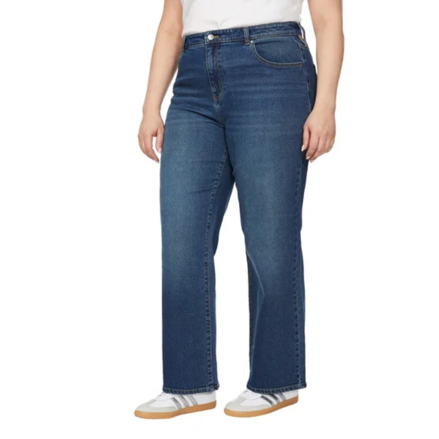 BUFFALO - Jeans Taille Haute et Jambe Large pour Femme-Womens-High-Rise-Wide-Leg-Jeans-Bleu-Blue-1792629-1916346
