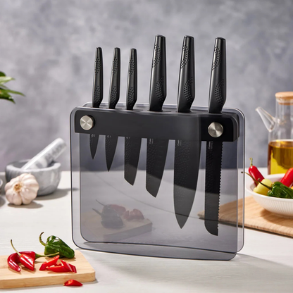 CUISINE PRO - Ensemble de Couteaux iD3 Black Samurai avec Bloc de Rangement, 7 Pièces-7-piece-Black-Samurai-Sakai-Knife-Block-Set-1892370