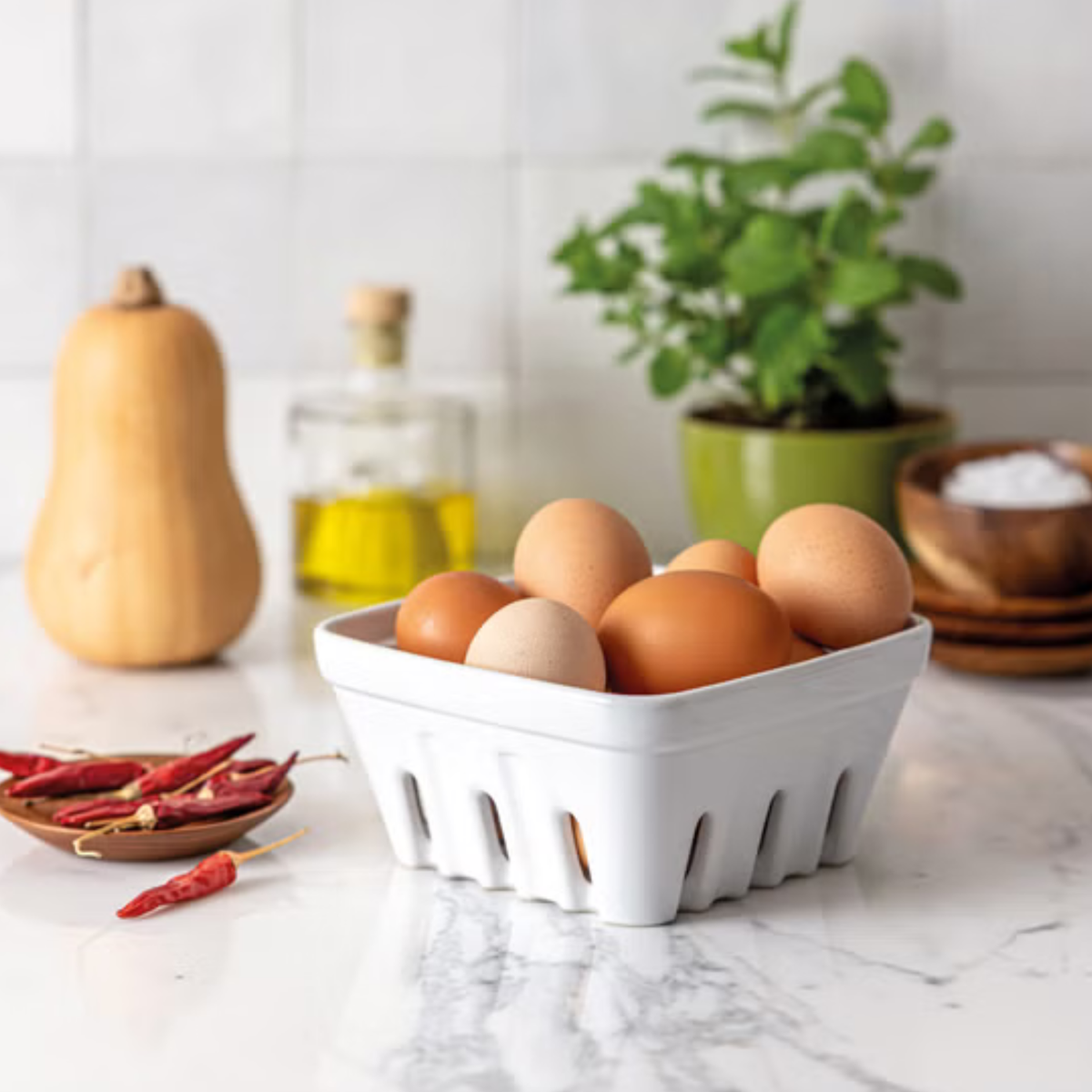 OVER & BACK - Ensemble de 3 Paniers Polyvalents en Grès - 3-Piece Multipurpose Stoneware Basket Set