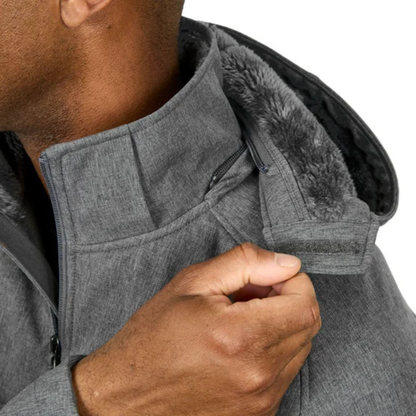 KIRKLAND SIGNATURE -  Manteau Coquille Souple pour Homme-Mens-Softshell-Jacket-Gris-Grey-1884001-1916168