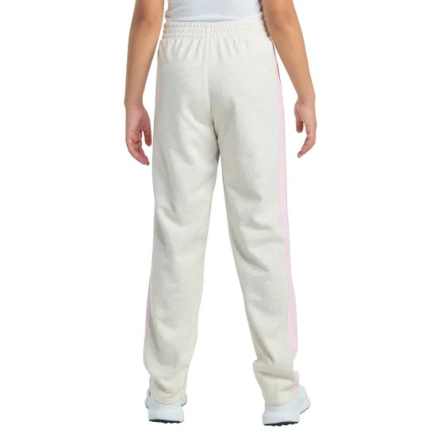 ADIDAS - Pantalon en Molleton pour Fille-Girls-Fleece-Pant-Blanc-Rose-Oatmeal-Pink-8442400-1880193