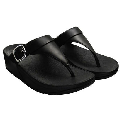 FITFLOP - Sandales Ajustables en Cuir Lulu pour Femme-Womens-Lulu-Ajustable-Leather-Toe-Post-Sandals-Noir-Black-2065381-2065375