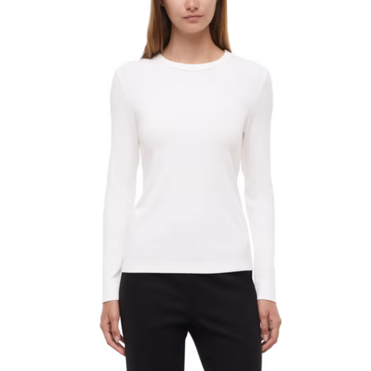 BANANA REPUBLIC - Paquet de 2 Chandails Côtelés à Manches Longues pour Femme-womens-2-pack-long-sleeve-rib-t-shirt-Blanc-Noir-White-1938353