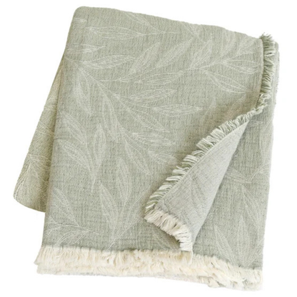 LIFE COMFORT - Jeté en Coton Réversible-reversible-cotton-throw-Vert-Green-1726023-1980954