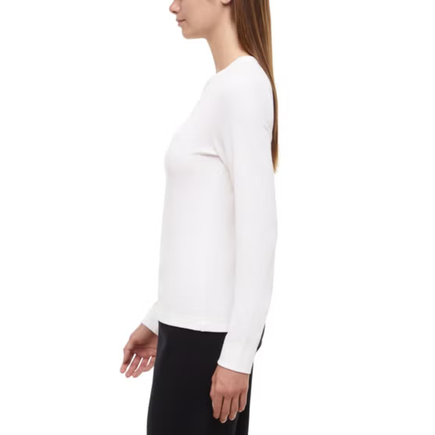 BANANA REPUBLIC - Paquet de 2 Chandails Côtelés à Manches Longues pour Femme-womens-2-pack-long-sleeve-rib-t-shirt-Blanc-Noir-White-1938353
