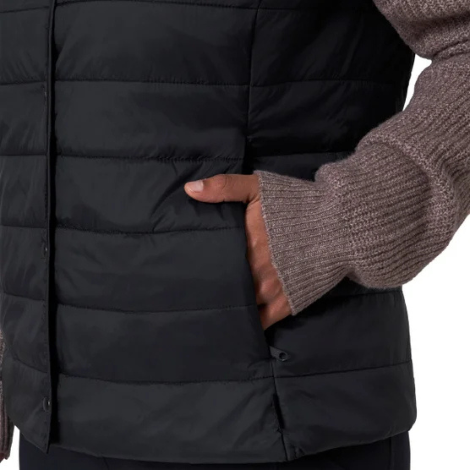 MONDETTA - Veste Sans Col pour Femme-Womens-Collarless-Vest-Noir-Black-1085500-1964489