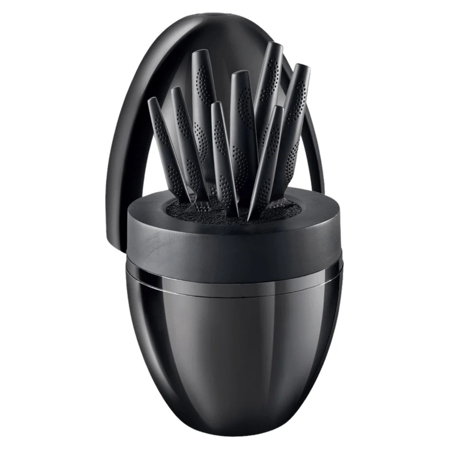CUISINE PRO - Ensemble de 9 Couteaux et Bloc de Rangement The Egg Black Samurai-9-Piece-Knife-Block-Set-1998184