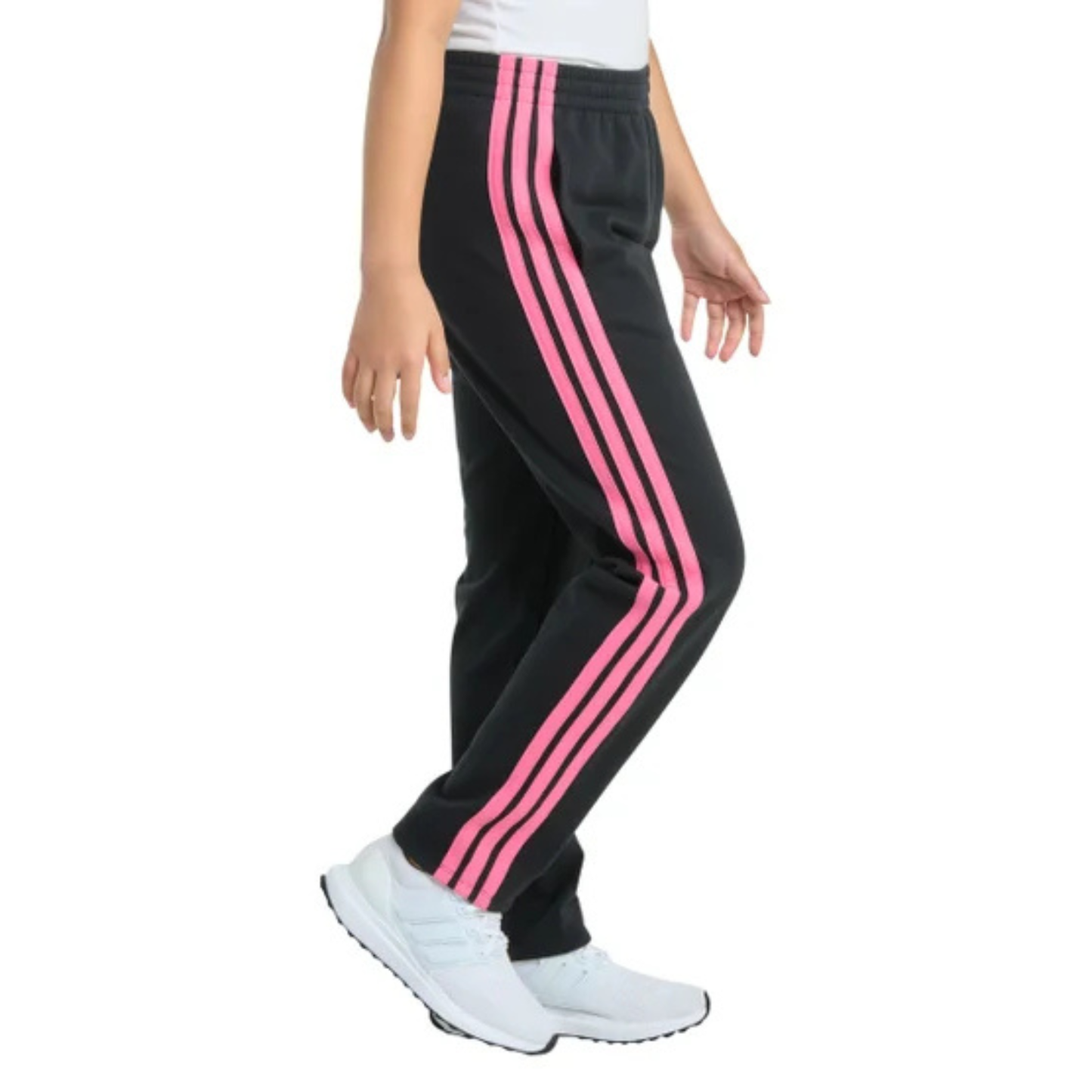 ADIDAS - Pantalon en Molleton pour Fille-Girls-Fleece-Pant-Noir-Rose-Black-Pink-8442400-1880192