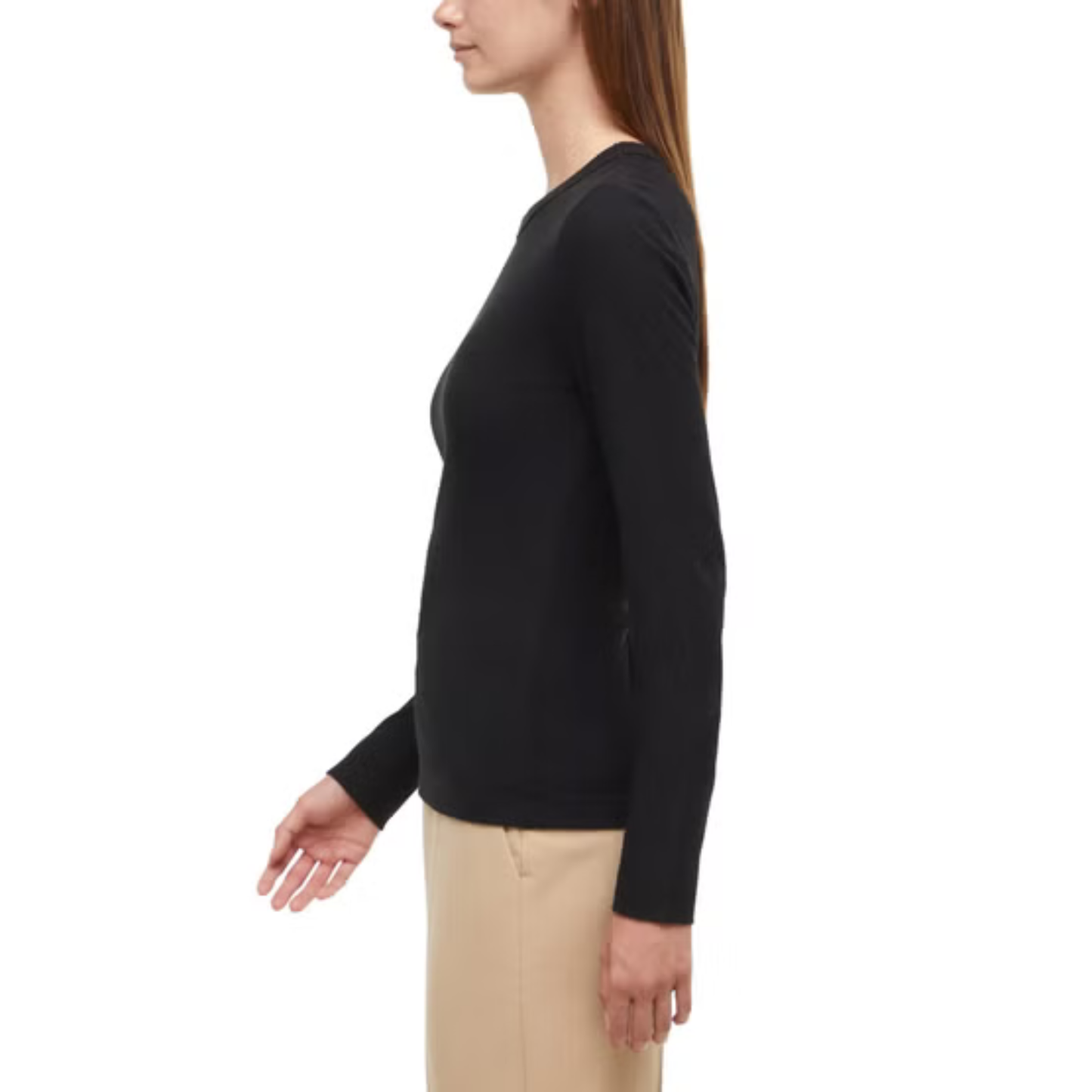 BANANA REPUBLIC - Paquet de 2 Chandails Côtelés à Manches Longues pour Femme-womens-2-pack-long-sleeve-rib-t-shirt-Blanc-Noir-White-1938353