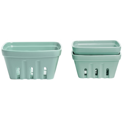 OVER & BACK - Ensemble de 3 Paniers Polyvalents en Grès - 3-Piece Multipurpose Stoneware Basket Set
