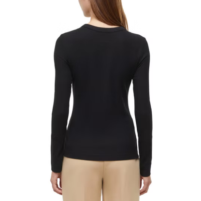 BANANA REPUBLIC - Paquet de 2 Chandails Côtelés à Manches Longues pour Femme-womens-2-pack-long-sleeve-rib-t-shirt-Blanc-Noir-White-1938353