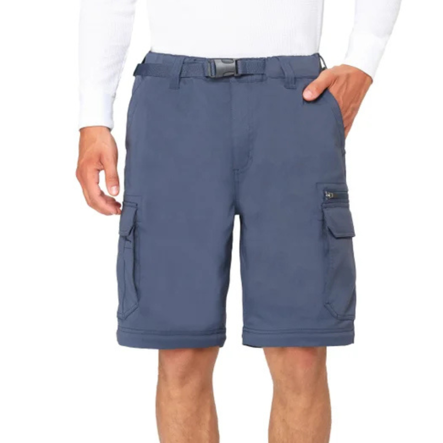 THE BC CLOTHING CO - Pantalon à Bas Amovible pour Homme-Mens-Convertible-Pant-Bleu-Blue-375620-1972239