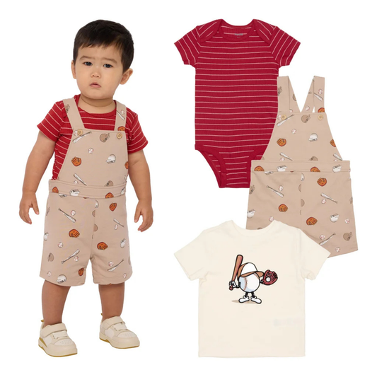 PEKKLE - Ensemble 3 Pièces pour Garçon-Boys-3-piece-set-Beige-Crème-Rouge-Cream-Red-1769901-1993930