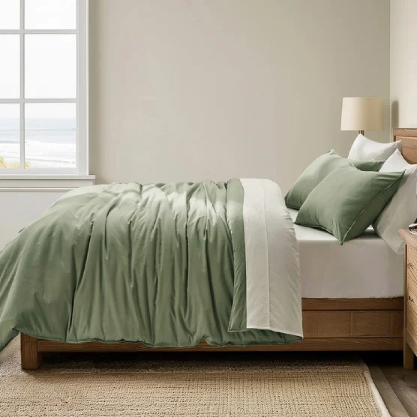 EVERGRACE - Ensemble de Couette en Coton Tencel-cotton-tencel-duvet-set-vert-green-8955021