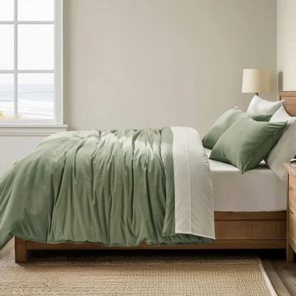 EVERGRACE - Ensemble de Couette en Coton Tencel-cotton-tencel-duvet-set-vert-green-8955021
