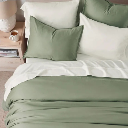 EVERGRACE - Ensemble de Couette en Coton Tencel-cotton-tencel-duvet-set-vert-green-8955021