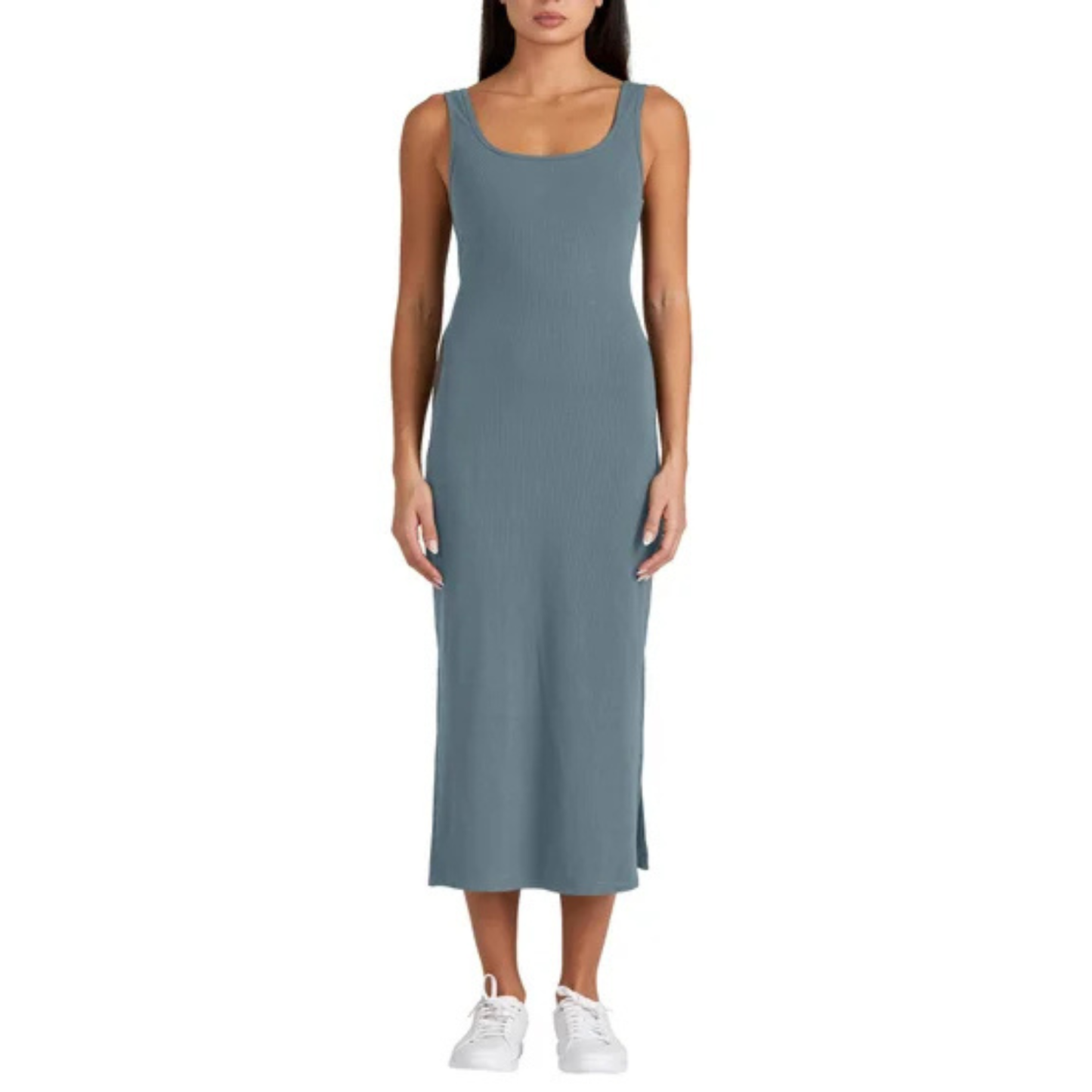 FRANK AND OAK - Paquet de 2 Robes Camisoles Côtelées-Womens-2-pack-rib-tank-dress-Vert-bleu-gris-green-blue-green-1993817-2005223