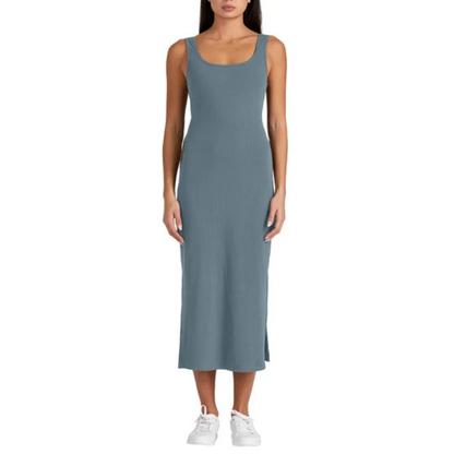 FRANK AND OAK - Paquet de 2 Robes Camisoles Côtelées-Womens-2-pack-rib-tank-dress-Vert-bleu-gris-green-blue-green-1993817-2005223