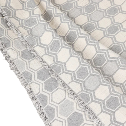 LIFE COMFORT - Jeté en Coton Réversible-reversible-cotton-throw-gris-grey-1726023-1980953