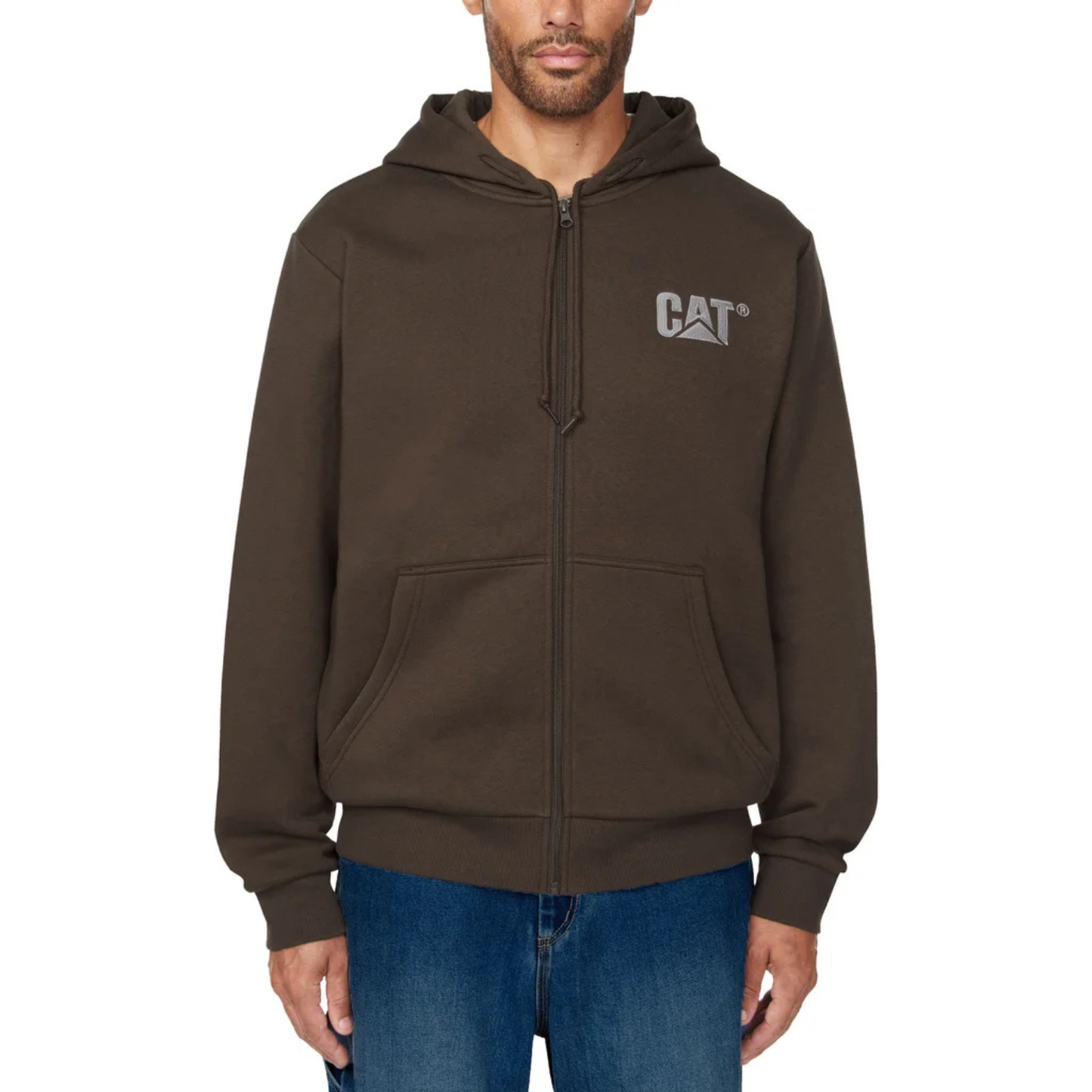 CAT - Veste à Fermeture à Glissière pour Homme-Mens-Full-Zip-Hoodie-Brun-Brown-1974269-1969217