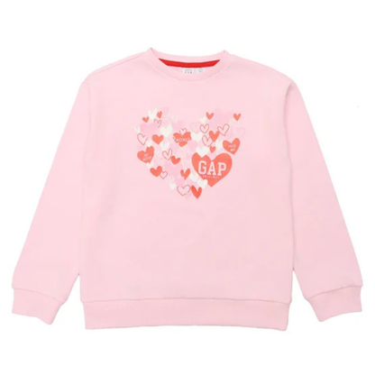 GAP KIDS -Chandail en Molleton à Col Rond pour Fille-Girls-Crew-Sweatshirt-Rose-Pink-4432626-1953987