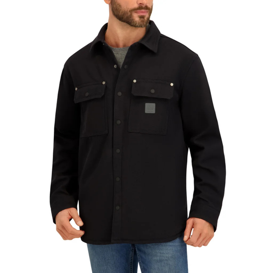 JOHN DEERE - Veste Chemise en Toile Doublée en Molleton pour Homme-Mens-Fleece-Lined-Canvas-Shirt-Jacket-Noir-Black-1991667-2009415