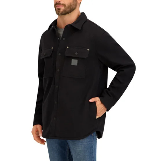 JOHN DEERE - Veste Chemise en Toile Doublée en Molleton pour Homme-Mens-Fleece-Lined-Canvas-Shirt-Jacket-Noir-Black-1991667-2009415