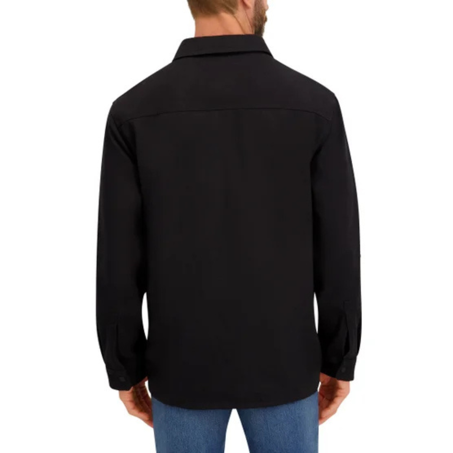 JOHN DEERE - Veste Chemise en Toile Doublée en Molleton pour Homme-Mens-Fleece-Lined-Canvas-Shirt-Jacket-Noir-Black-1991667-2009415