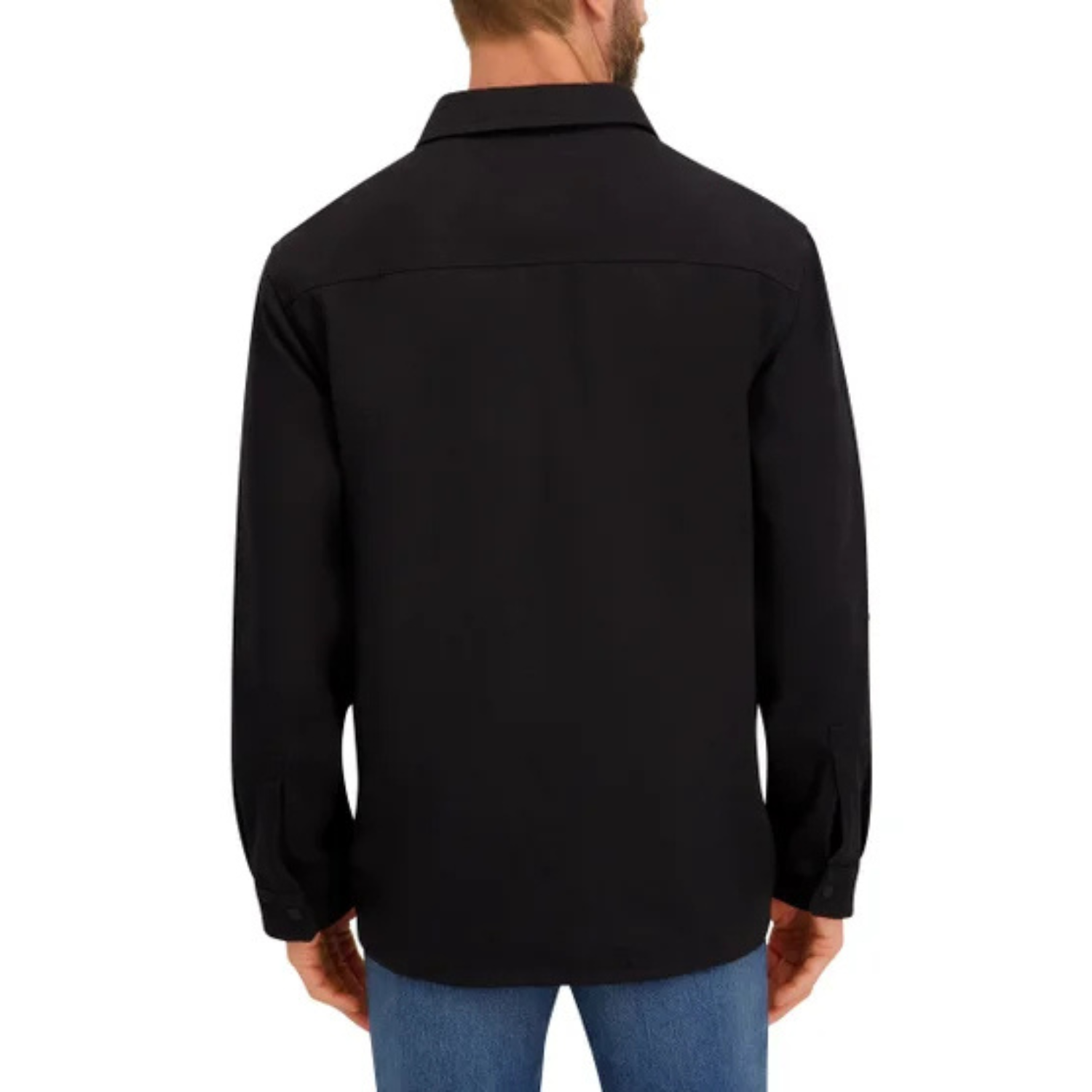 JOHN DEERE - Veste Chemise en Toile Doublée en Molleton pour Homme-Mens-Fleece-Lined-Canvas-Shirt-Jacket-Noir-Black-1991667-2009415