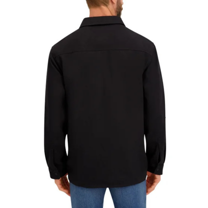JOHN DEERE - Veste Chemise en Toile Doublée en Molleton pour Homme-Mens-Fleece-Lined-Canvas-Shirt-Jacket-Noir-Black-1991667-2009415