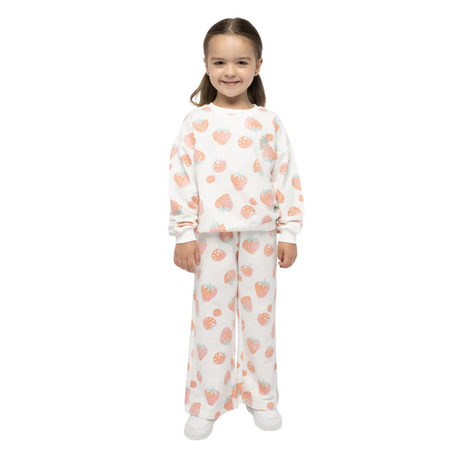 PEKKLE - Ensemble 2 Pièces pour Fille-Girls-2-piece-jogger-set-Blanc-crème-Fraise-white-cream-strawberry-1168899-1981678