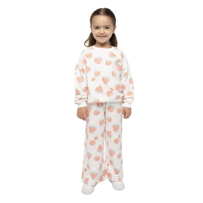 PEKKLE - Ensemble 2 Pièces pour Fille-Girls-2-piece-jogger-set-Blanc-crème-Fraise-white-cream-strawberry-1168899-1981678