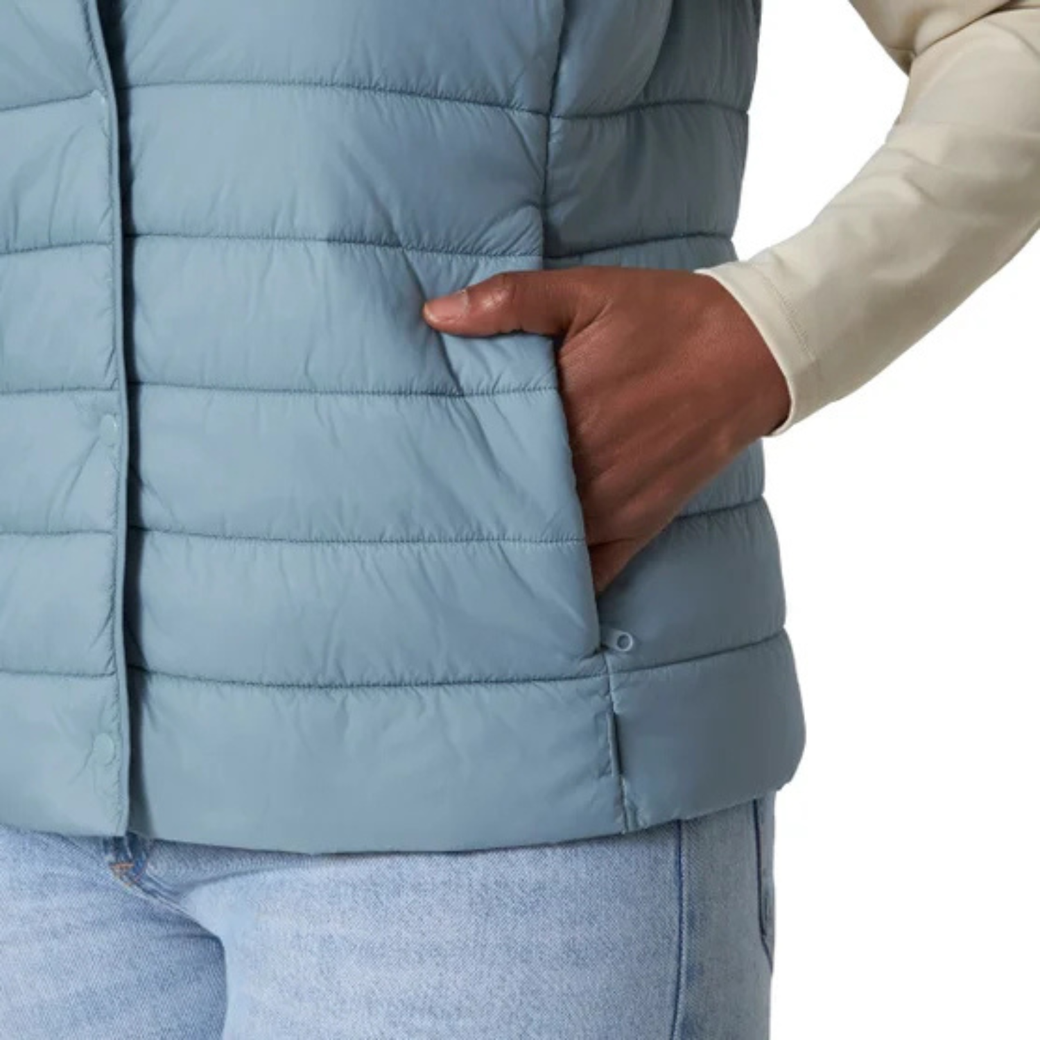 MONDETTA - Veste Sans Col pour Femme-Womens-Collarless-Vest-Bleu-Blue-1085500-1964491