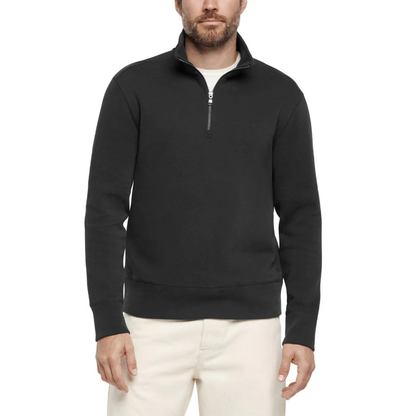 BANANA REPUBLIC - Chandail à Fermeture à Glissière un Quart pour Homme-Mens-1/4-Zip-pullover-Noir-Black-1565201