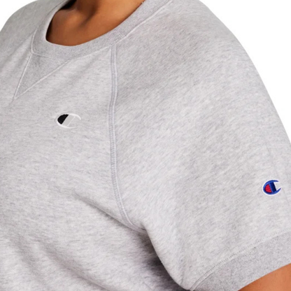 CHAMPION - Chandail à Manches Courtes en Molleton pour Femme-Womens-Short-sleeve-fleece-sweater-Gris-Grey-1966803-1995642