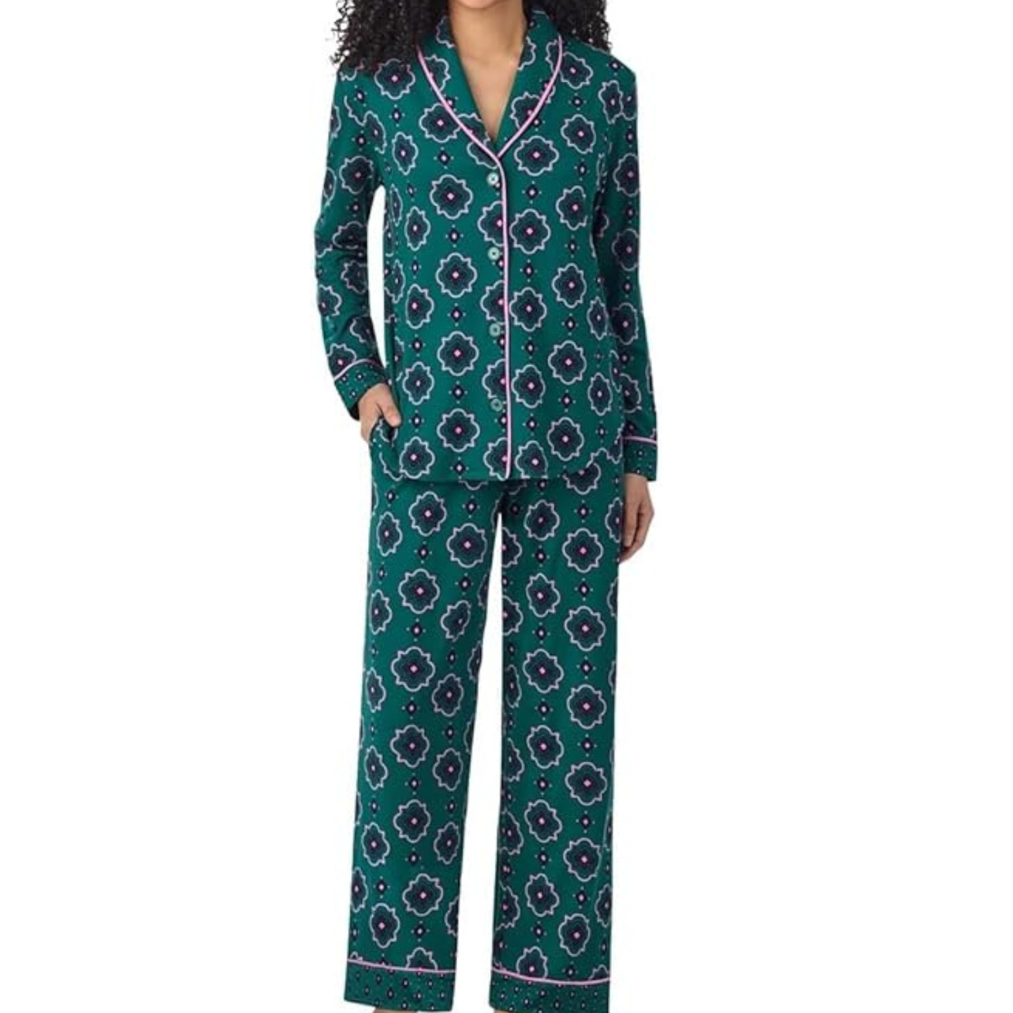 ROOM SERVICE - Ensemble de Pyjama 2 Pièces pour Femme-Womens-2-Piece-Pyjama-Set-Vert-Green-1932324