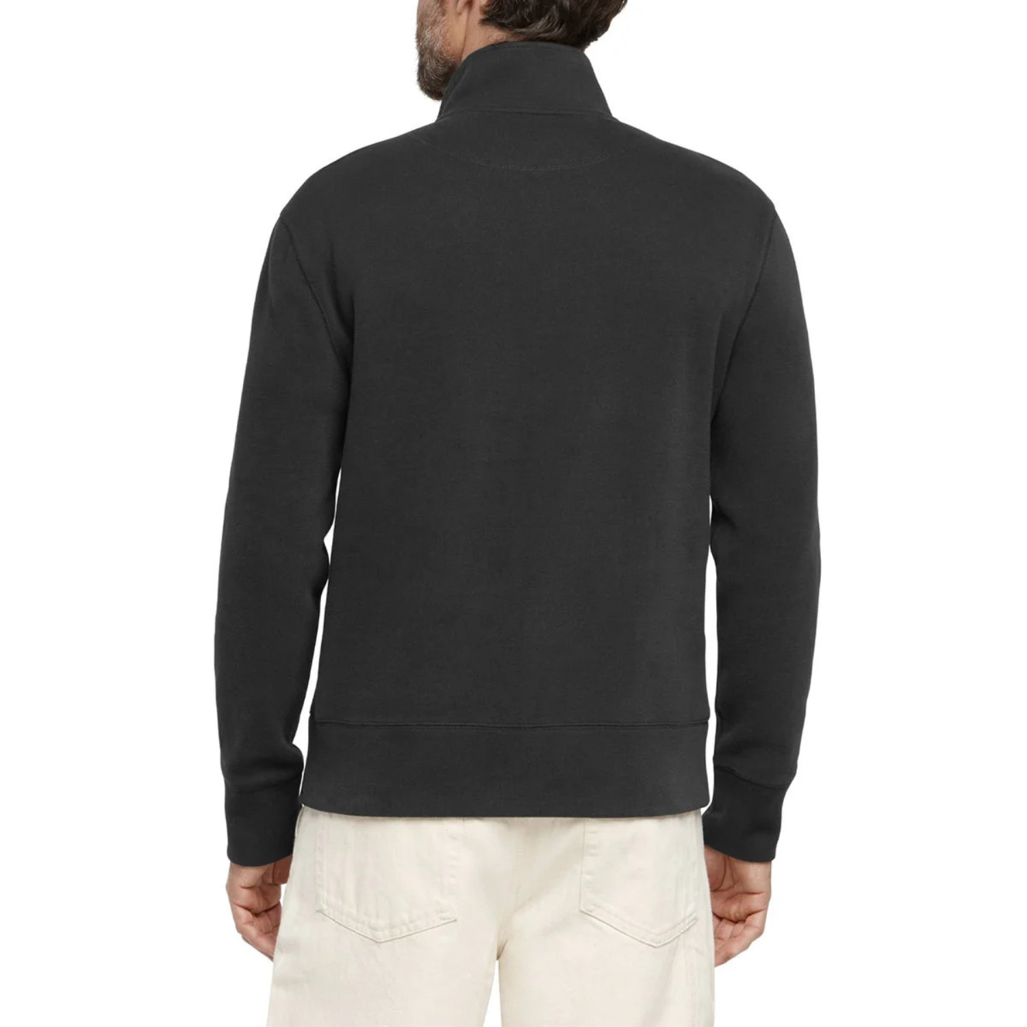 BANANA REPUBLIC - Chandail à Fermeture à Glissière un Quart pour Homme-Mens-1/4-Zip-pullover-Noir-Black-1565201