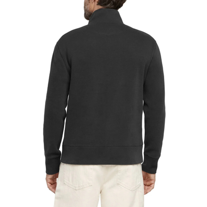 BANANA REPUBLIC - Chandail à Fermeture à Glissière un Quart pour Homme-Mens-1/4-Zip-pullover-Noir-Black-1565201
