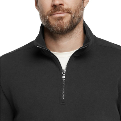 BANANA REPUBLIC - Chandail à Fermeture à Glissière un Quart pour Homme-Mens-1/4-Zip-pullover-Noir-Black-1565201