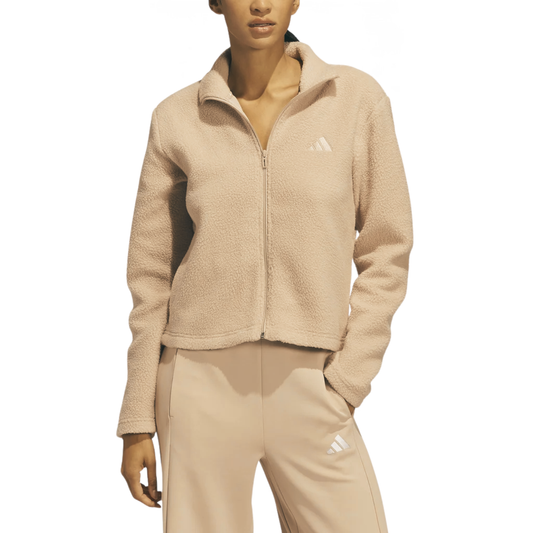 ADIDAS - Veste en Polaire Sherpa pour Femme-Womens-Fleece-Full-Zip-Jacket-Beige-1905854-1913187