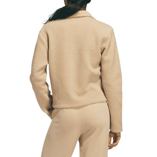 ADIDAS - Veste en Polaire Sherpa pour Femme-Womens-Fleece-Full-Zip-Jacket-Beige-1905854-1913187