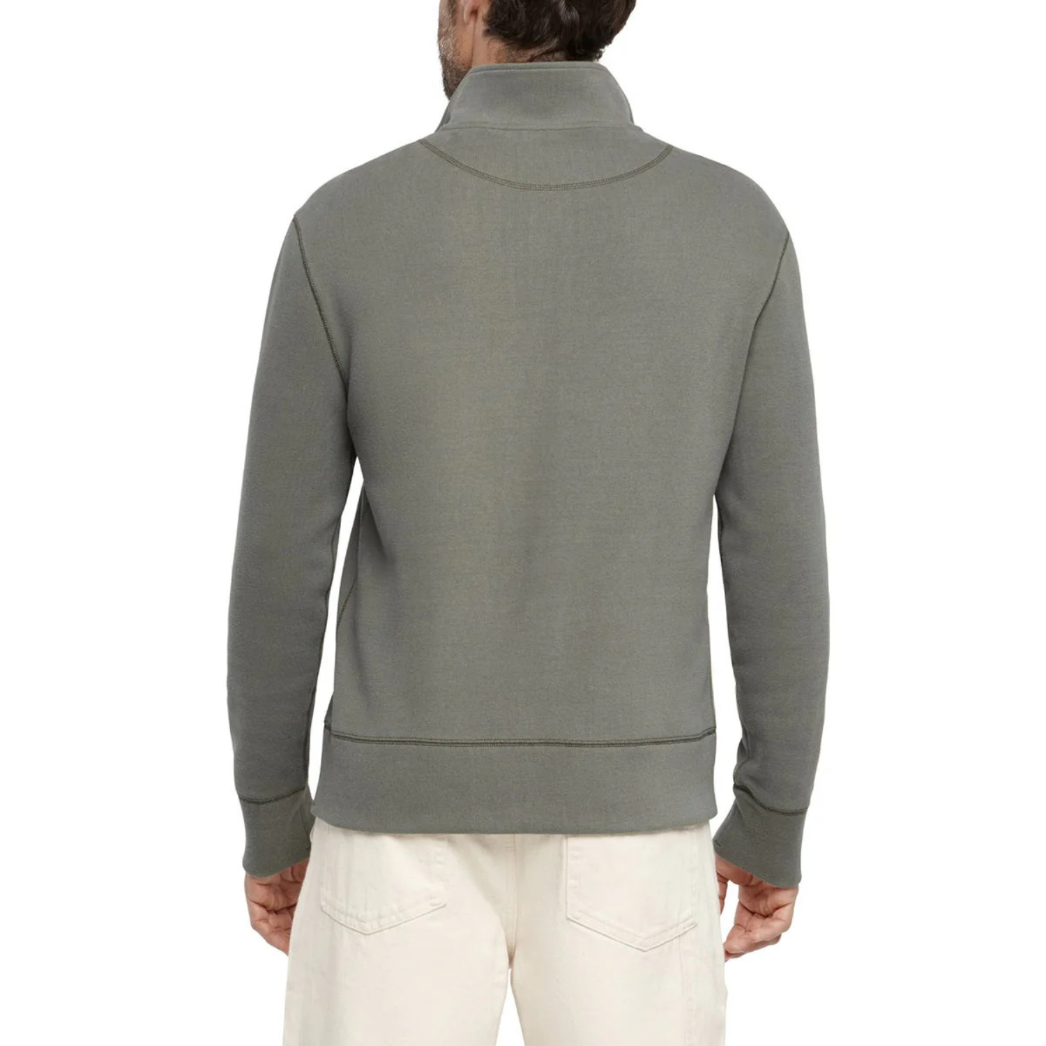 BANANA REPUBLIC - Chandail à Fermeture à Glissière un Quart pour Homme-Mens-1/4-Zip-pullover-Vert-Green-1565202