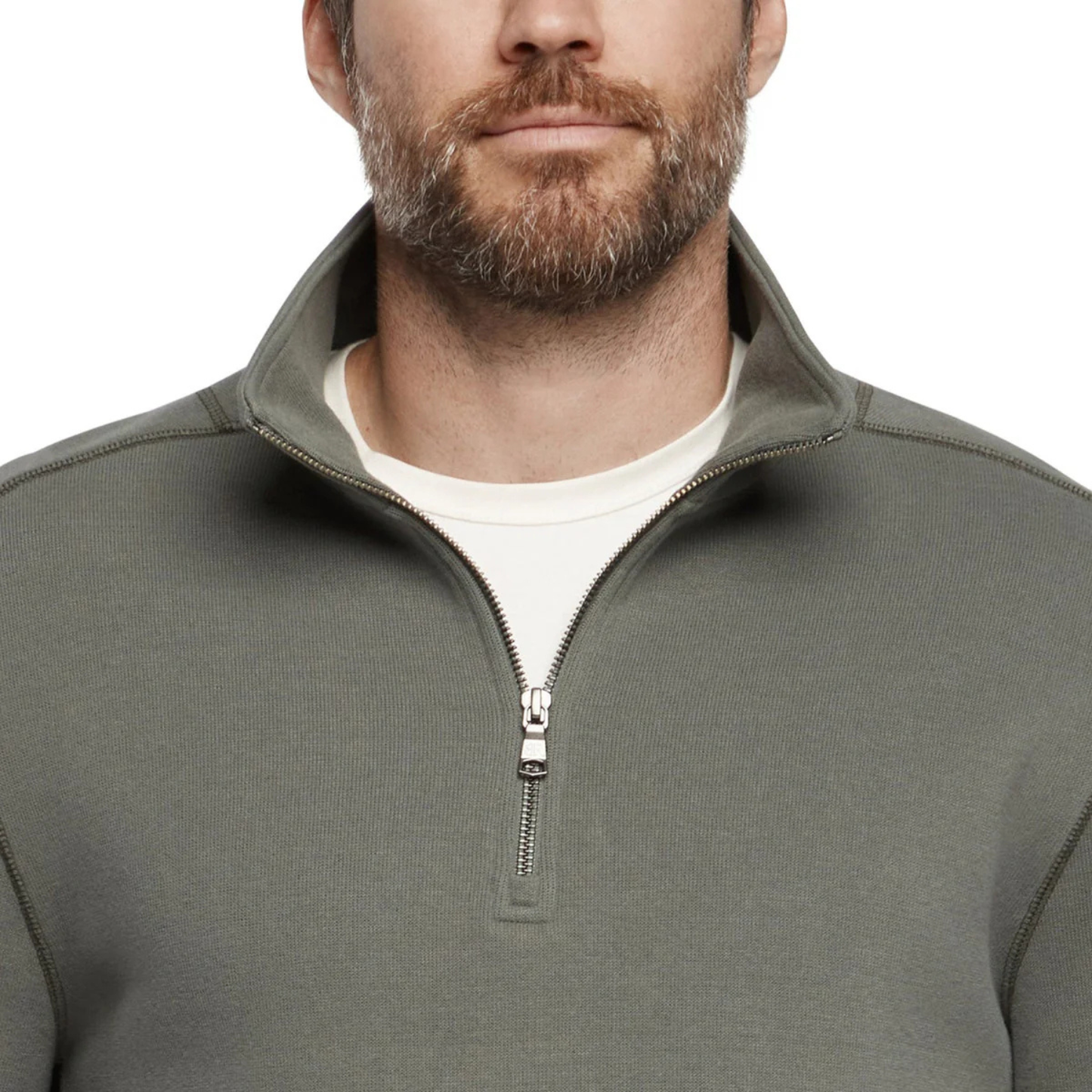 BANANA REPUBLIC - Chandail à Fermeture à Glissière un Quart pour Homme-Mens-1/4-Zip-pullover-Vert-Green-1565202