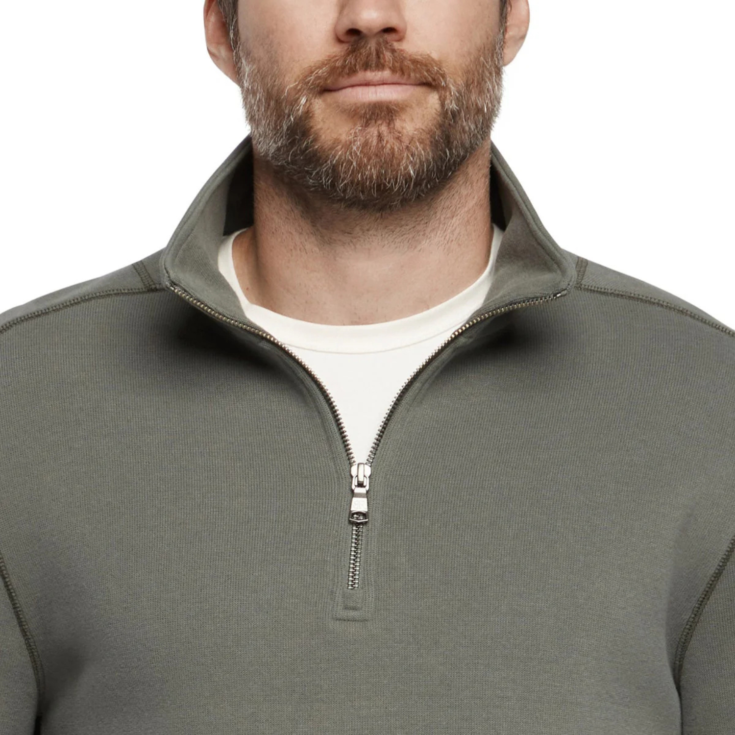 BANANA REPUBLIC - Chandail à Fermeture à Glissière un Quart pour Homme-Mens-1/4-Zip-pullover-Vert-Green-1565202