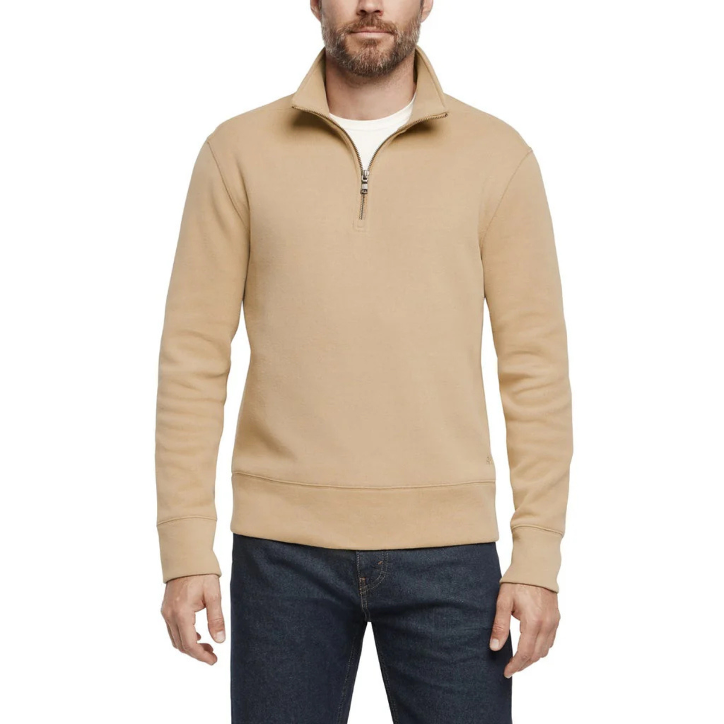 BANANA REPUBLIC - Chandail à Fermeture à Glissière un Quart pour Homme-Mens-1/4-Zip-pullover-Beige-1565202