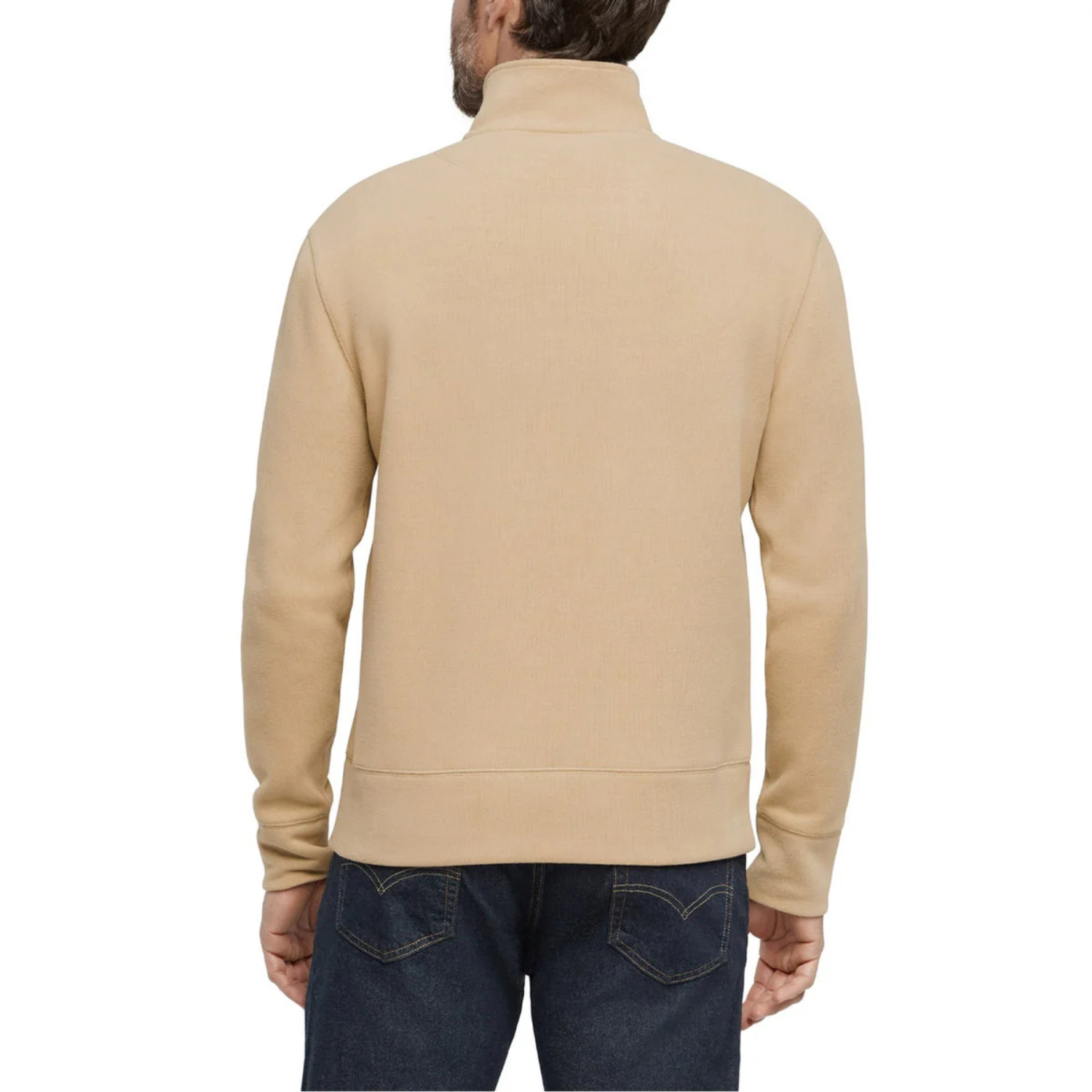 BANANA REPUBLIC - Chandail à Fermeture à Glissière un Quart pour Homme-Mens-1/4-Zip-pullover-Beige-1565202