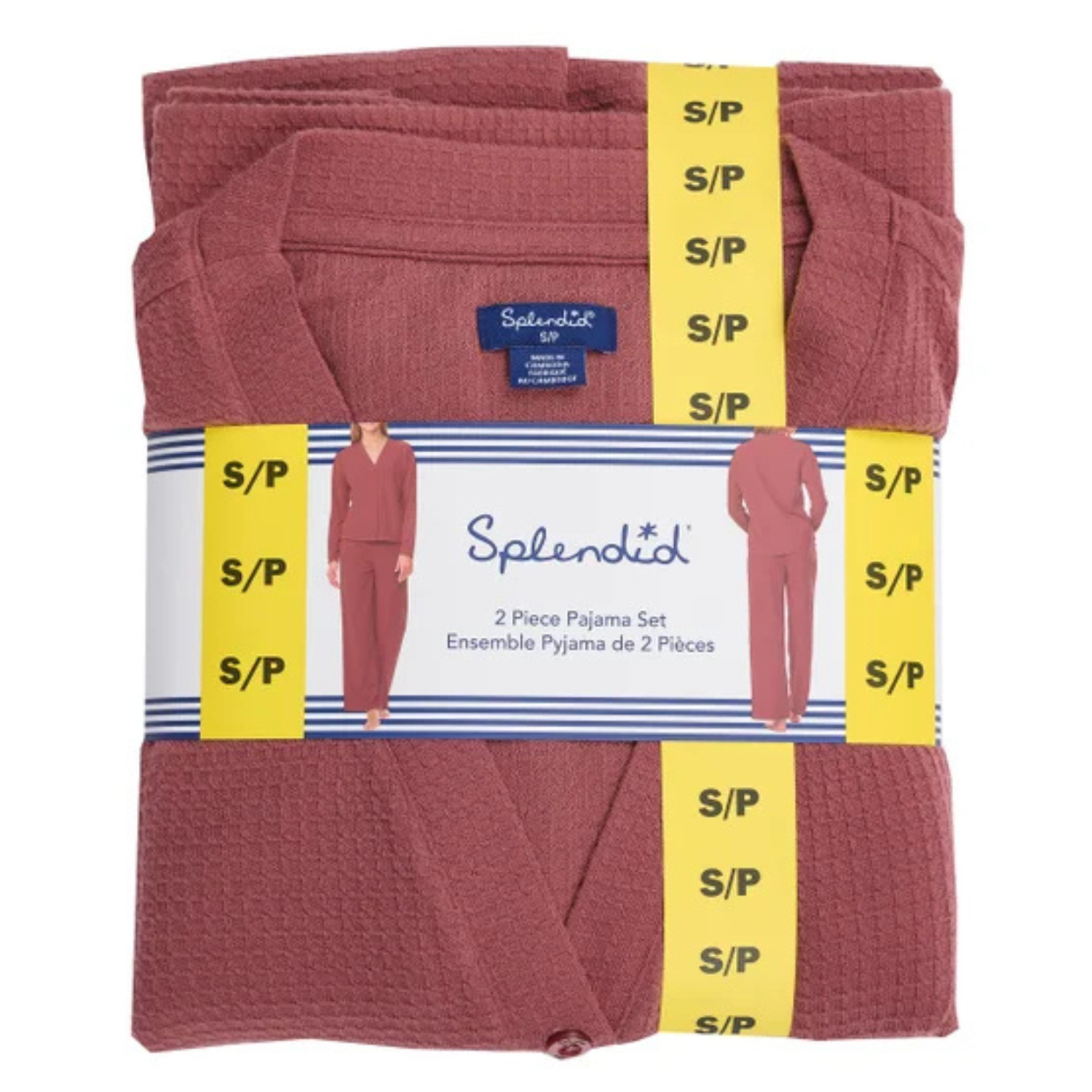 SPLENDID - Ensemble Pyjama 2 Pièces pour Femme-Womens-2-Piece-Pajama-Set-Rose-Foncé-Rouge-Dark-Pink-Red-1906295-1922287