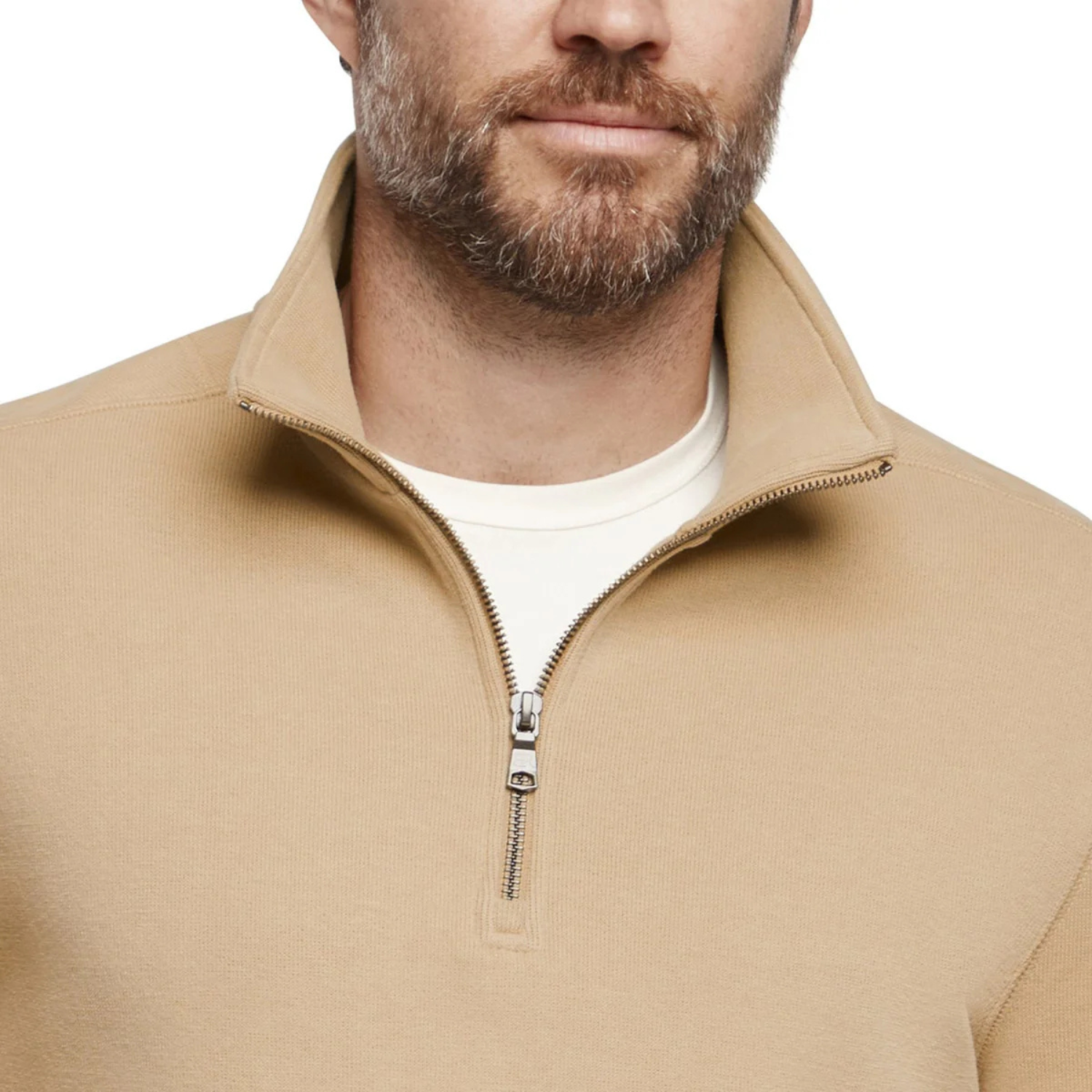 BANANA REPUBLIC - Chandail à Fermeture à Glissière un Quart pour Homme-Mens-1/4-Zip-pullover-Beige-1565202